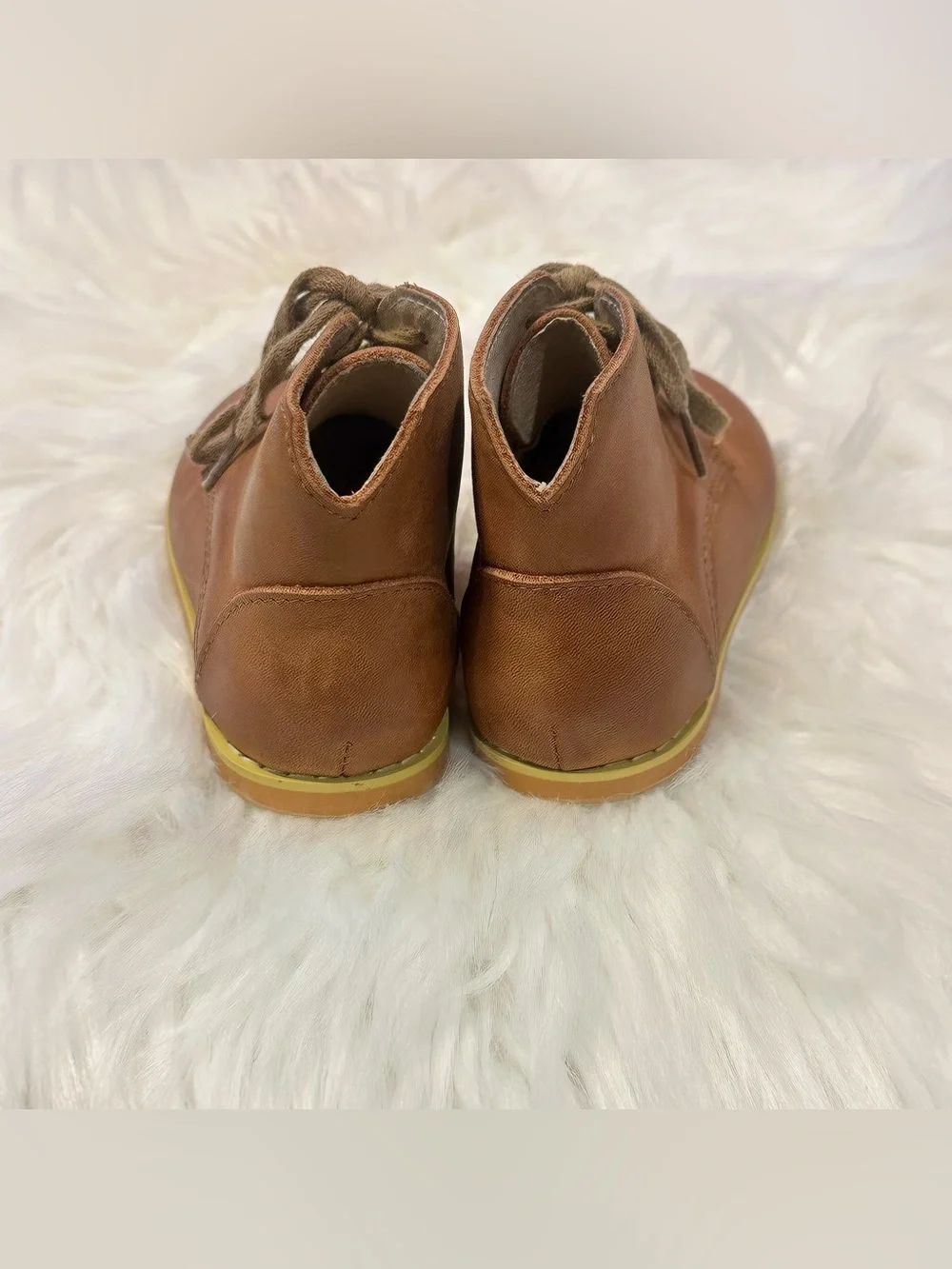Shrimp & Grits Kids Vintage Look Leather Brown Boots | Size 8 but Fits Like 7